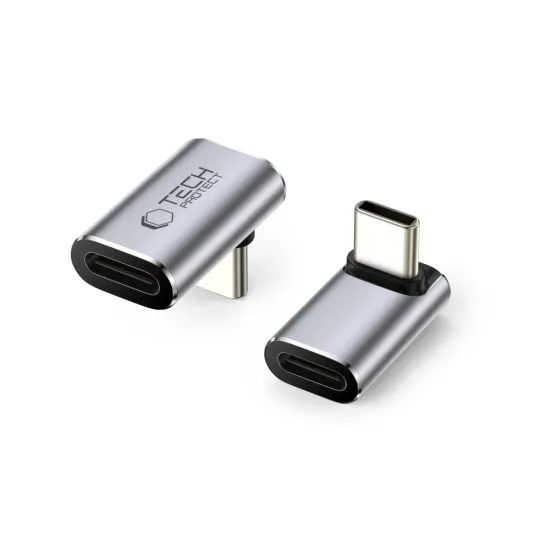 Tech-Protect UltraBoost AA02 γωνιακός προσαρμογέας USB-C, γκρι