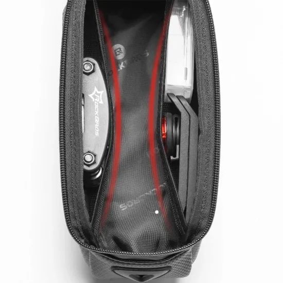 Rockbros B68-1 Kolesarski etui z žepkom za telefon 1,7l, črn