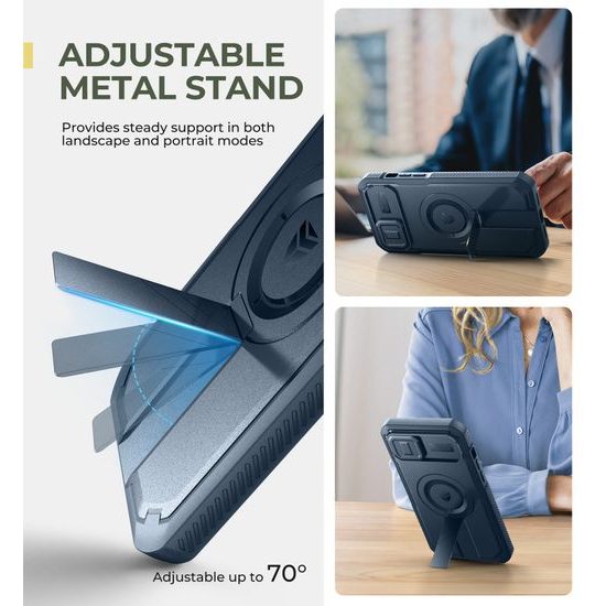 Dexnor MagSafe 360 Kickstand Προστατευτική Θήκη iPhone 14 Plus / 15 Plus, μπλε