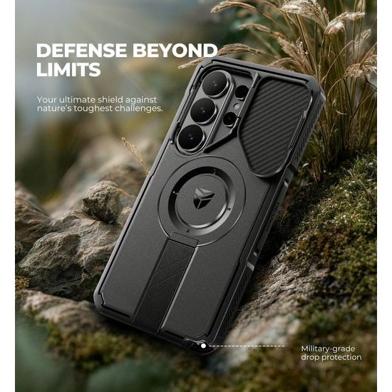 Dexnor MagSafe 360 Kickstand Camprotector etui Samsung Galaxy S26 Ultra, črn