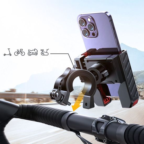 Joyroom JR-ZS266 Kerékpártartó telefonhoz 4,7 - 7 hüvelyk, kormány átmérő 15-40 mm, fekete
