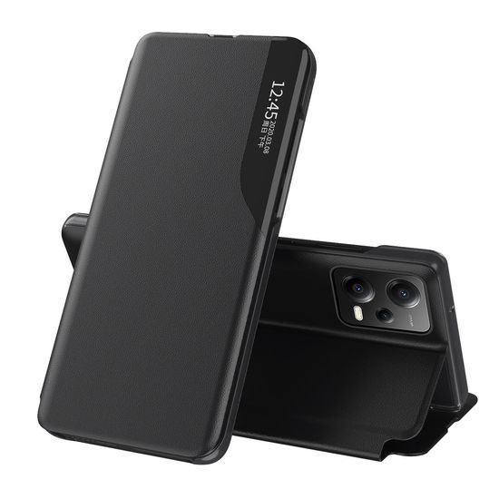 Eco Leather View Case, Xiaomi Redmi Note 12 Pro / Poco X5 Pro 5G, črn