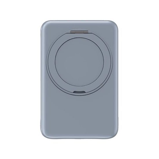 UltraThin MagSafe Powerbank 10000 mAh z vrtljivim stojalom, PD20W + 15W brezžično, srebrno siva