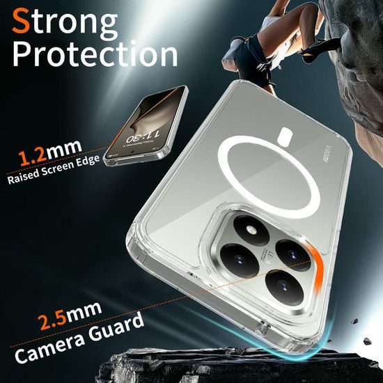 Husă transparentă Magsafe, Xiaomi 15T, transparent