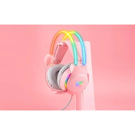 Onikuma X26 Herní sluchátka, růžová