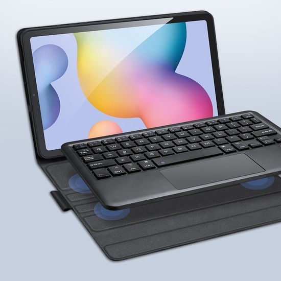 Dux Ducis Bluetooth pouzdro s touchpadem a klávesnicí, Samsung Galaxy Tab S6 Lite, černé