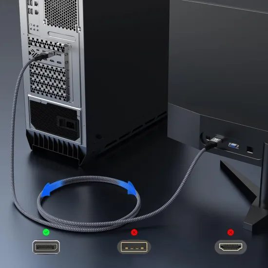 Wozinsky WPS-16AYL3S καλώδιο DisplayPort 2.1, HDR, HDCP, DSC, 3 m, μαύρο