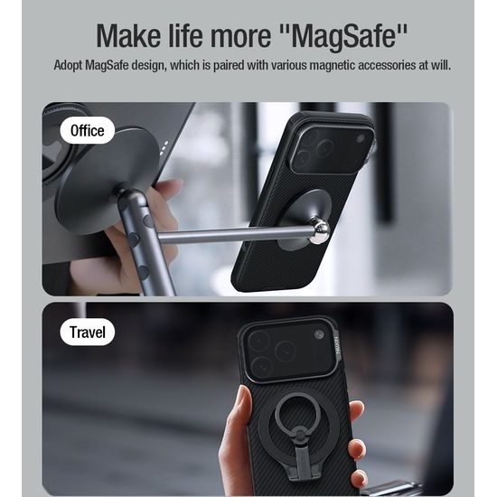 Nillkin CamShield Prop Magnetic, iPhone 17 Pro Max / 18 Pro Max, čierny