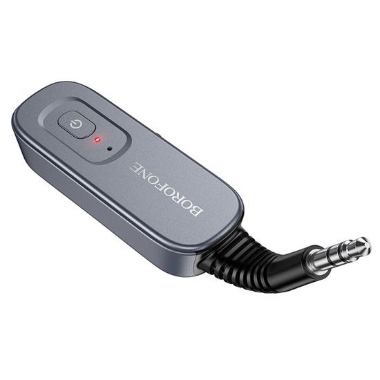 Borofone BC51 Bluetooth Audio Adapter AUX Empfänger und Sender - 2-in-1 RX/TX Modus - Plug & Play - Grau