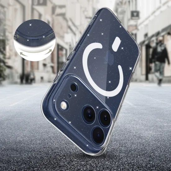 Tech-Protect Flexair MagSafe, iPhone 17 Pro Max, glitter