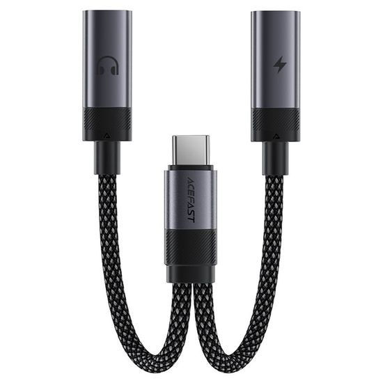 Acefast Adapter (J14) - USB-C naar 2x USB-C - 60W - Plug&Play - Zwart