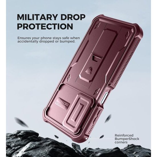 Dexnor 360 Kickstand Camprotector θήκη Samsung Galaxy A17, μπορντό