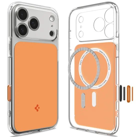 Spigen Ultra Hybrid "T" Mag s MagSafe, iPhone 17 Pro / 18 Pro, oranžové