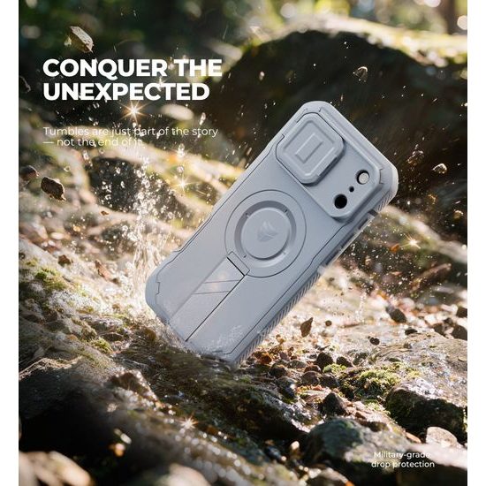 Dexnor MagSafe 360 Kickstand Case für iPhone 17 Pro Max / 18 Pro Max mit Kameraschutz - Hellblau