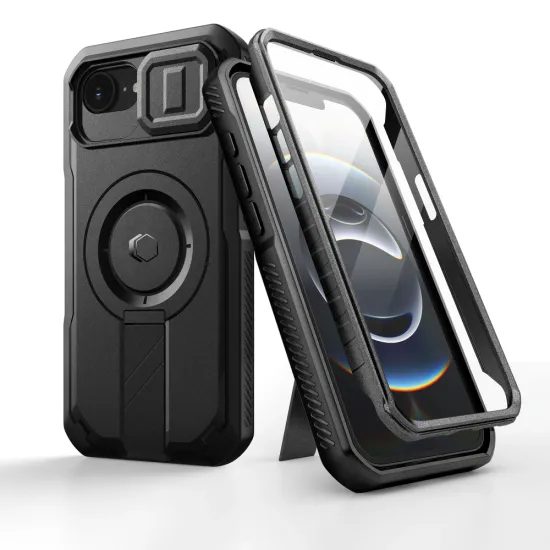 Custodia Tech-Protect Kevlar MagSafe, iPhone 16e / 17e, nera