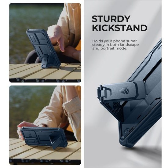 Dexnor 360 Kickstand Camprotector Θήκη Samsung Galaxy A36, Μπλε