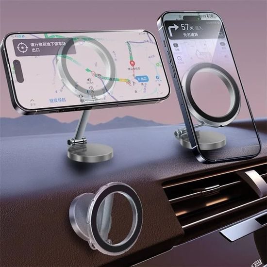 FoldMag 1080 Magnetski držač za telefon s rotacijom, crni