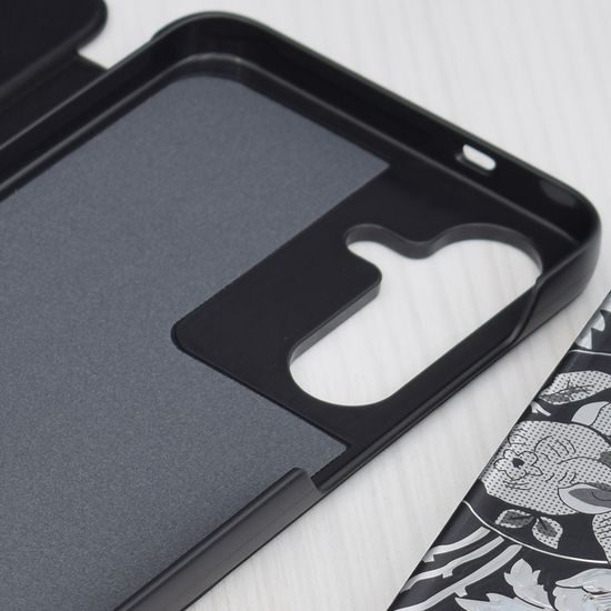 Eco Leather View Case, Samsung Galaxy S25 FE, μαύρο