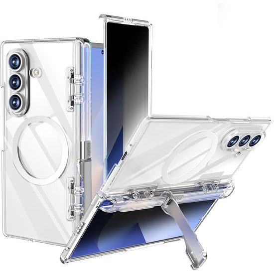 BiQiHR pouzdro + privacy ochranná fólie, Samsung Galaxy Z Fold7, průhledné