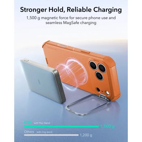 Kryt ESR Cyber Tough Kickstand MagSafe, iPhone 17 Pro / 18 Pro, oranžový