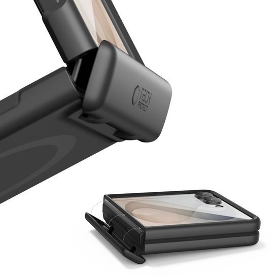 Tech-Protect Kevlar Aura MagSafe Schutzhülle für Samsung Galaxy Z Flip 8 - Integrierter Ständer - Schwarz