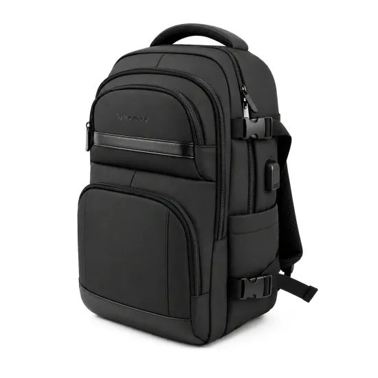 Wozinsky WPW-20L Cestovní batoh s přihrádkou na notebook do 15", 40 × 20 × 25 cm, černý