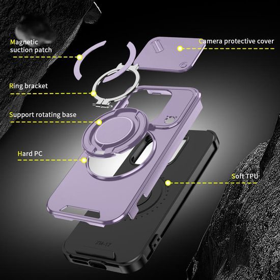 Husă Camslide Stand, Xiaomi 17, mov