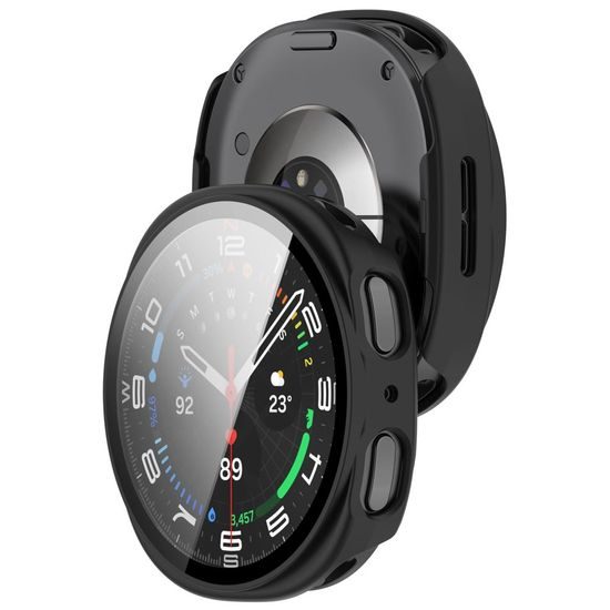 Tech-Protect Defense360 Samsung Galaxy Watch 8 / 9 (40 mm) kaitseümbris karastatud klaasiga 2 tk – must / läbipaistev