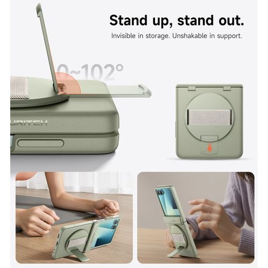 Suritch 360° Kickstand θήκη Samsung Galaxy Z Flip 7, πράσινη