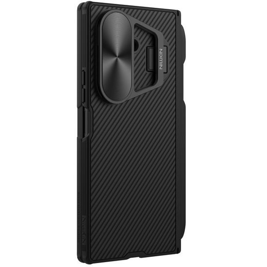 Samsung Galaxy Z Fold 7 aizsargvāciņš – Nillkin CamShield Prop Magnetic ar kameras aizsargu un statīvu – melns