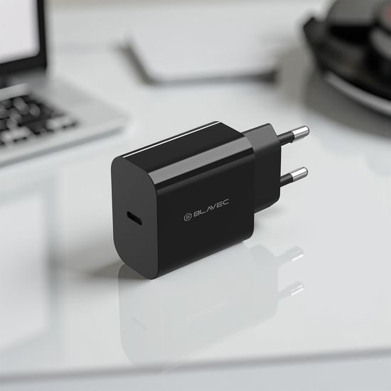 Blavec зарядно устройство BC-9, PD 20W 3A, USB-C, черно