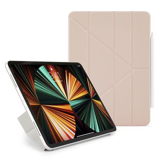 Pipetto Origami Folio θήκη, Apple iPad Pro 12.9, 2018 / 2020 / 2021 / 2022, iPad Air 13 2024 / 2025, ροζ