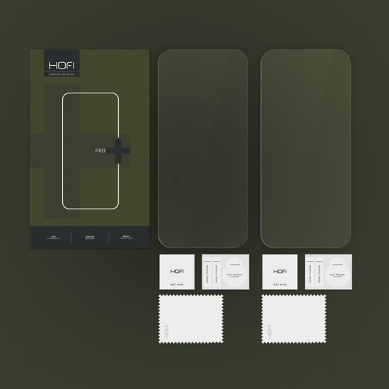 Hofi Pro+ Zaščitno kaljeno steklo, iPhone 16 Pro Max, 2 kosa, prozorna