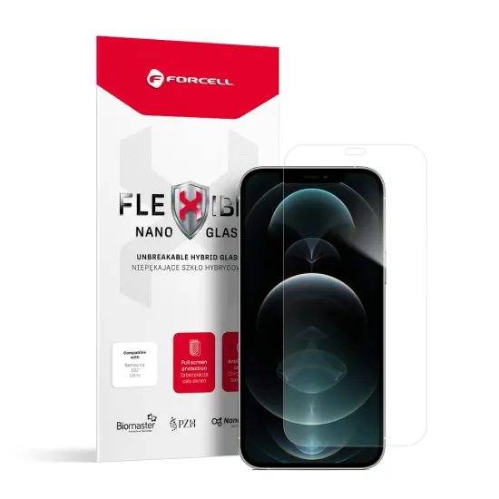 Forcell Flexible Nano Glass hibridno staklo, iPhone 12 Pro Max, proziran