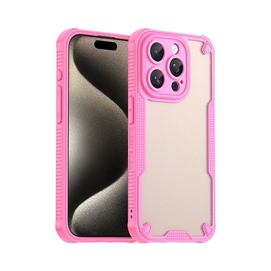 ArmorShield Hybrid Case, iPhone 15 Pro, ροζ