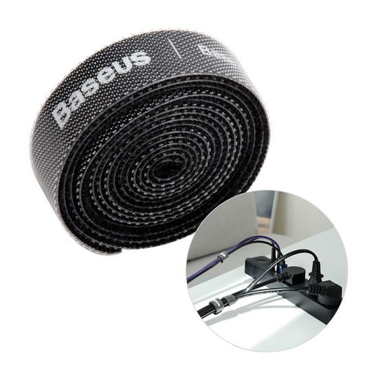 Baseus Rainbow Circle kábelrendező 1 m, fekete (ACMGT-E01)