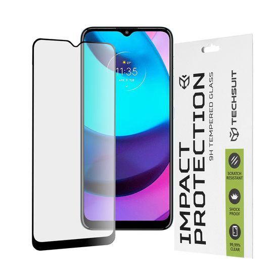 Techsuit 111D Tvrzené sklo, Motorola Moto E20, černé