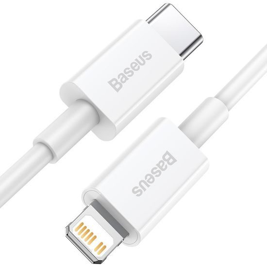 Baseus Superior USB-C Lightning kábel, 0,25 m, fehér (CATLYS-02)