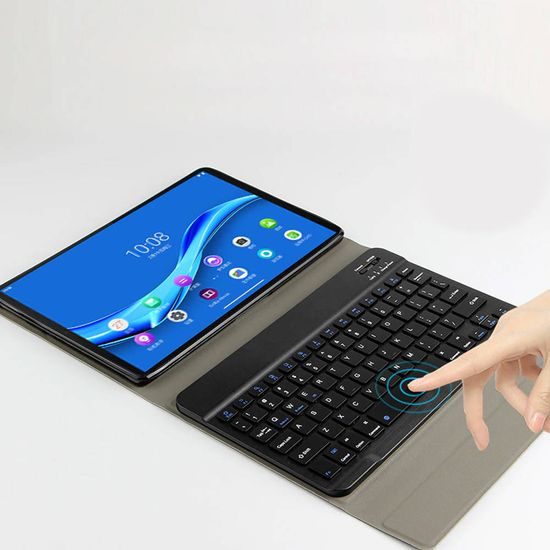 Hülle mit Bluetooth-Tastatur für Lenovo M10 Plus 10.3 X606, schwarz