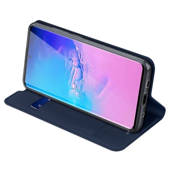 Dux Ducis Skin Leather case, husă tip carte, Samsung Galaxy S20 Ultra, albastră