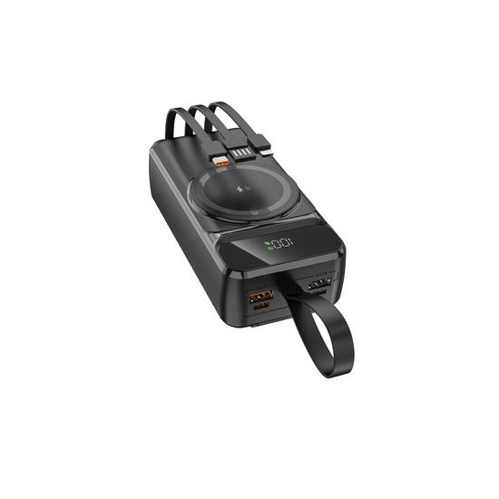 MagSafe 15W bezdrátová PowerBanka, 30 000 mAh se 3 integrovanými kabely, velikost XL, černá