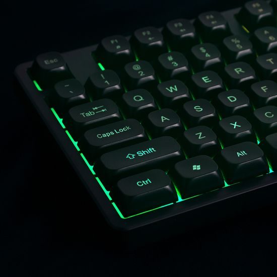 Wozinsky WKG-200 RGB Gaming Πληκτρολόγιο με ροδέλα για κύλιση, μαύρο