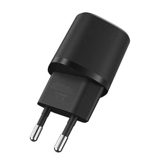 Mini adapter Tech-Protect C20W, 2 vrata, PD20W / QC3.0, črn