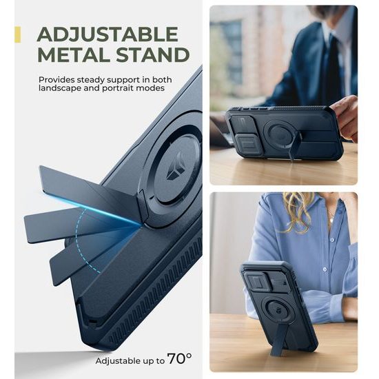 Dexnor MagSafe 360 Ständer Schutzcover iPhone 15 Pro Max, blau