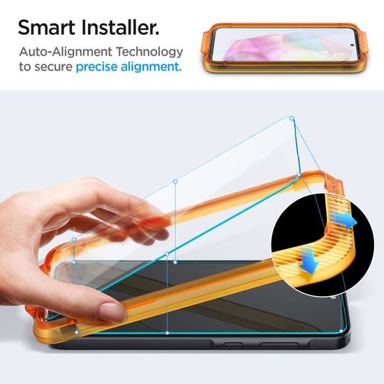 Spigen Glass ALM Glas.TR 2 kusy s aplikátorem, Tvrzené sklo, Samsung Galaxy A35 5G