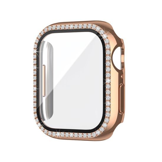 Etui JP Watch Diamond, Apple Watch 4 / 5 / 6 / SE, 40 mm, różowe złoto