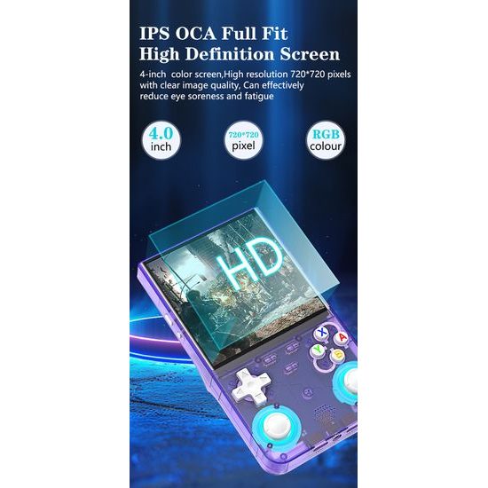 R36 Ultra Φορητή κονσόλα gaming με οθόνη IPS 4,0", μαύρη