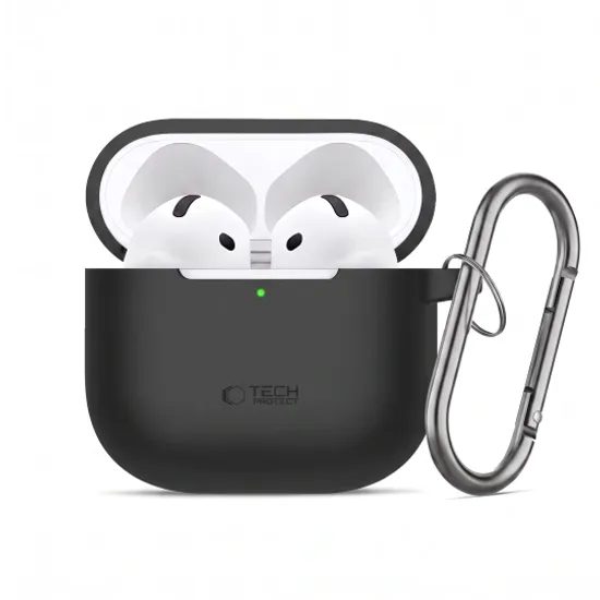 Tech-Protect Szilikon tok, Apple AirPods 4 / 5, fekete
