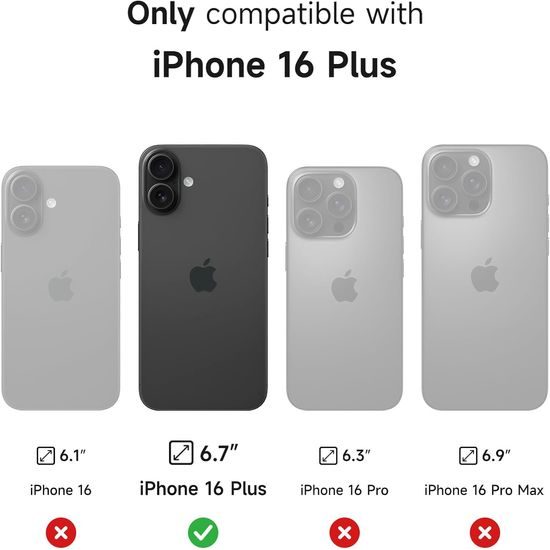 Suritch MagSafe Kickstand Camprotector Θήκη iPhone 16 Plus, μπλε