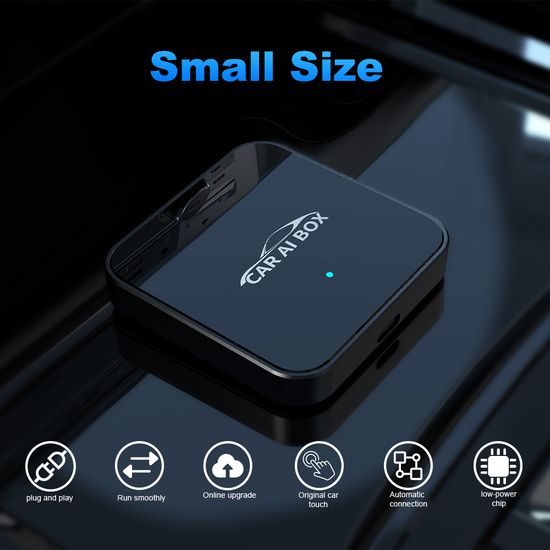 Car AI Box Ασύρματος Προσαρμογέας CarPlay και Android Auto με Εκτεταμένο Σύστημα Πολυμέσων